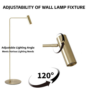 Lampe sur pied Novarizon Nordic Living Room Corner <span class=keywords><strong>Arc</strong></span>, design moderne, luxe, métal doré, fer plaqué, LED dimmable 3000K - Product Image 2