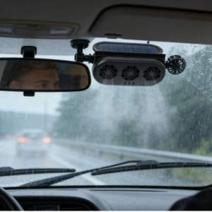 46. Ventola per Auto Stile Racing con Texture in Fibra di Carbonio e Finiture Rosse per Auto Sportive - Product Image 5