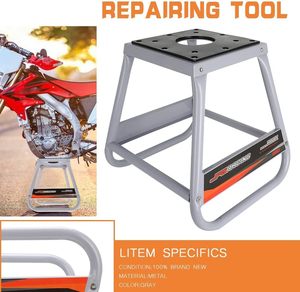 Support d'entretien universel détachable pour moto, cadre en acier robuste, coussinets antidérapants à revêtement en poudre pour la réparation de motos tout-terrain - Product Image 5