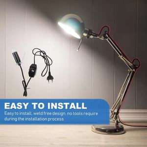 US AU UK EU để E14 E27 dây điện vít cơ sở giữ đèn LED ánh sáng mặt dây đầu với 303 chuyển đổi mức độ cáp 1.8m bóng đèn ổ cắm - Product Image 4