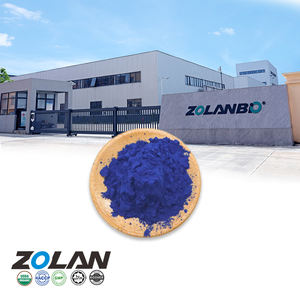 Poudre de phycocyanine naturelle testée en laboratoire, extrait de plantes d'algues bleu-vert soluble sans gluten conditionné en bouteille ou en fût - Product Image 1