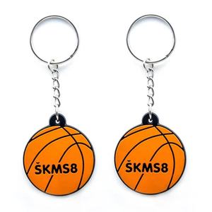 Porte-clés personnalisé 2D en PVC souple, porte-clés en caoutchouc souple avec logo, porte-clés en silicone, porte-clés en caoutchouc en forme de ballon de football - Product Image 1
