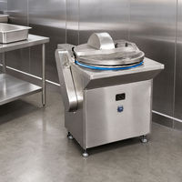 Mesin Pemotong Makanan Otomatis Industrial Bowl Chopper, Mesin Pemotong Sayur dan Daging, Desain Keamanan Tutup Ganda, OEM ODM