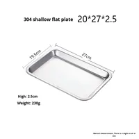 Yolecen Verdickte rechteckige Edelstahl platte für Restaurant küche Dämpfender Reis BBQ Food Tray Flache Backformen