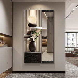 Decorazione per la casa di moda di lusso moderno specchio per il corpo scorrevole <span class=keywords><strong>parete</strong></span> di Design murale soggiorno camera da letto nascosta appeso pittura a specchio - Product Image 4