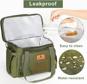 Sac isotherme à déjeuner de style nouveau, échantillon gratuit, grande capacité, imperméable, sac d'extérieur portable, sac isotherme à double couche pour pique-nique - Product Image 3