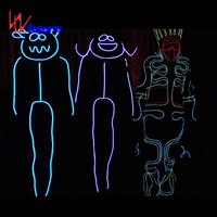 Future Creative Unisex Luminous Halloween Festival Stage & Dance Performance Wear LED Light Adult Unisex Luminous Mask and Suit