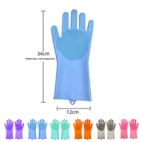 Gant de toilettage pour animaux de compagnie en silicone personnalisé avec poils sur la paume, design à cinq doigts pour le bain des chiens, l'élimination des poils lâches et le nettoyage des pattes