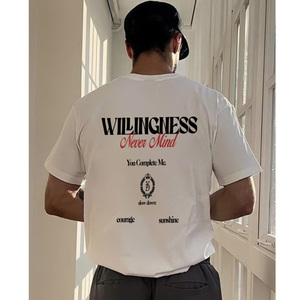 Camiseta con Estampado de Letras en Inglés Americano para Primavera y Verano 2025, Nueva Camiseta de Manga Corta Holgada de Estilo Retro para Hombre - Product Image 2