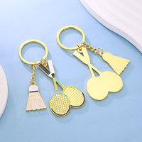 Porte-clés créatif en métal pour le badminton, divers accessoires sportifs pour balles, objets commémoratifs sportifs