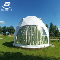 Tente de luxe de dôme de Dia6m Glamping avec le rideau simple de rail pour pour le camping extérieur