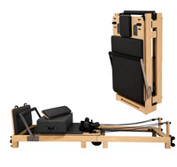 Máquina de Pilates Plegable de Madera de Roble para Gimnasio en Casa o Estudio, Equipo de Entrenamiento Profesional que Ahorra Espacio