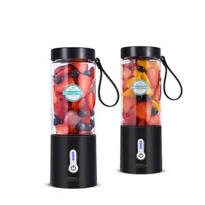 Extrator de suco elétrico doméstico, sem fio, pequena, máquina de batida de frutas, recarregável, usb, extrator de suco, laranja, com 6 lâminas