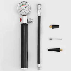 Pompe à vélo avec manomètre 80-130Psi, adaptateur de valve en alliage d'aluminium, outils de réparation de pneus de vélo de montagne - Product Image 1