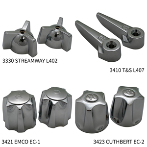 Venta al por mayor accesorios de grifo de latón central cromado lavabo caliente y frío manija del grifo para la exportación - Product Image 2