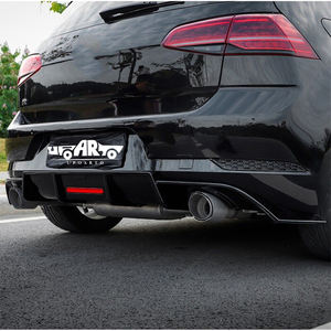 Accessoires de voiture Lèvre de pare-chocs arrière en plastique en fibre de carbone avec feu de freinage Diffuseur de lèvre arrière pour <span class=keywords><strong>VW</strong></span> <span class=keywords><strong>Golf</strong></span> <span class=keywords><strong>7</strong></span> GTI MK7 - Product Image 4