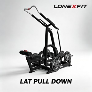 Machine à tractions dorsales indépendante à charge par plaques, avec bras divergents, pour usage commercial en salle <span class=keywords><strong>de</strong></span> sport, entraînement des lombaires, du haut du dos et des biceps - Product Image 1