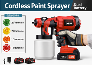 <span class=keywords><strong>Pistolet</strong></span> pulvérisateur sans fil 20V JimBon Factory Wholesale, pulvérisateur de peinture 1000ml, batterie lithium, <span class=keywords><strong>pistolet</strong></span> de peinture sans fil - Product Image 6