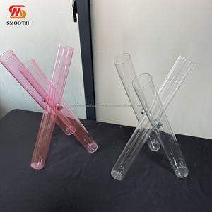 Nouveau support de fleurs de table pliable en verre lisse pour décoration de mariage et accessoires de fête - Product Image 5