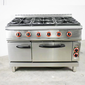 Équipement de cuisine professionnel pour usine et cuisine commerciale, cuisinière à gaz et four multifonction en acier inoxydable à 6 brûleurs DB-YQ-6E - Product Image 4