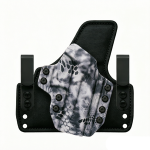 Funda híbrida extendida Kydex IWB para portación oculta, negra, con clips ajustables y diseño de ajuste seguro - Product Image 5