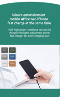NIUBAILE Chargeur rapide USB Type-C 45W PD 3.0/FCP/QC2.0, design pliable, matériau ABS écologique, sortie 5V/3A 9V/2A pour mobile