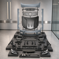 Nouveau kit carrosserie style AMG RYAO pour Mercedes-Benz Classe C W204 C200 C260 C300 C63, comprenant pare-chocs avant/arrière, calandre, jupes latérales, phares et capot