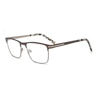 Marco de metal personalizado para gafas de hombre, marco de cristal transparente colgante para pared, pictu, soporte de exhibición para gafas ópticas
