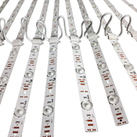 Tira de barra rígida de aluminio SMD 3030 2835, 12LED/M, cc 12V/24V, barra LED de reflejo retroiluminado, para pantalla de publicidad