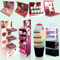 Support d'affichage en carton écologique personnalisé pour cosmétiques, présentoir de maquillage en papier pour la promotion des soins de la peau en magasin de détail