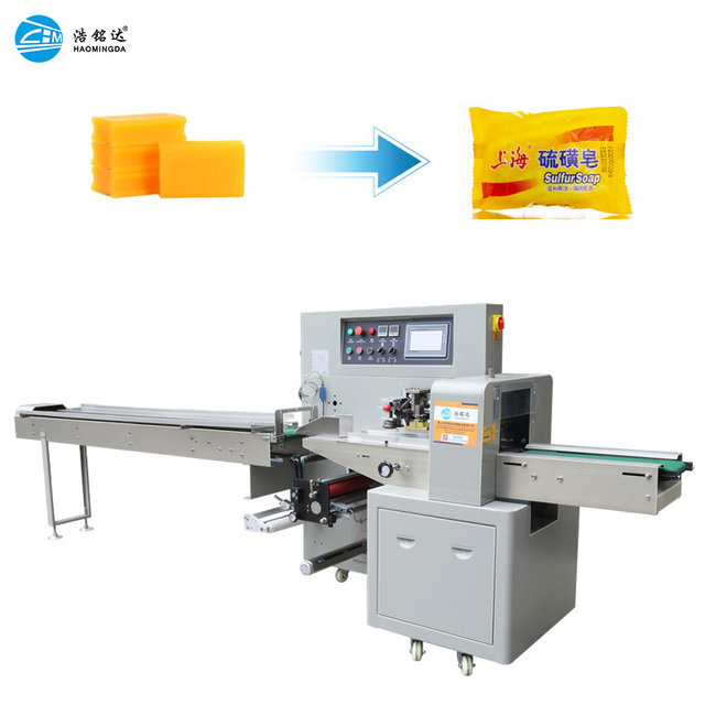 High Speed Automatic Flow Packing Machine Toilet Soap Bar Film Bag  Pillow Packaging Machine