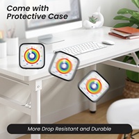 Yunbaoit 60-Minuten Visueller Timer Lautloser Zeitmanagement-Tool Küchentimer Schreibtisch-Countdown-Uhr Zeitschaltuhr für Kinder und Erwachsene