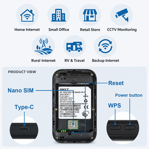 Routeur Wifi portable DNXT 4g 300 Mbps 3000 mAh, point d'accès portable WPS LCD, Wifi6 Type-C 4g Mifi <span class=keywords><strong>pour</strong></span> les voyages - Product Image 3