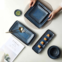 Ensemble d'assiettes en céramique de luxe, élégantes et originales, avec chrysanthème à la mode pour des cadeaux spéciaux