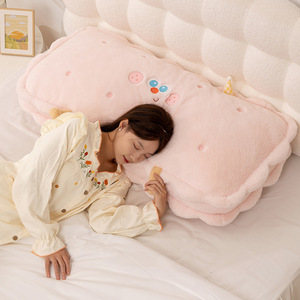 Cute Cookie Plush Throw Pillow Pink Yellow Plush <b>Doll</b> Pillow Home Decoration Gifts for Children Adults Soft PP Cotton Pillow - Product Image 6