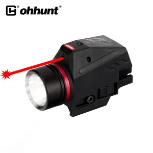 Nhà sản xuất OEM Combo đèn pin LED ánh sáng trắng nhỏ gọn đèn pin được xây dựng trong Red Laser Sight