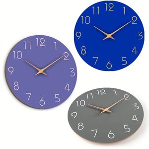Wholesale High Quality Durable Custom Logo MDF Quartz Analog Needle Wall <b>Clock</b> Wooden Colorful Modern Design Home <b>Office</b> Decor - Product Image 1