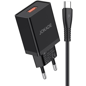 JOKADE <b>USB</b> Type C Charger 5V 5A Fast Charging Black <b>Plug</b> <b>Adapter</b> for Phone Tablet - Product Image 1