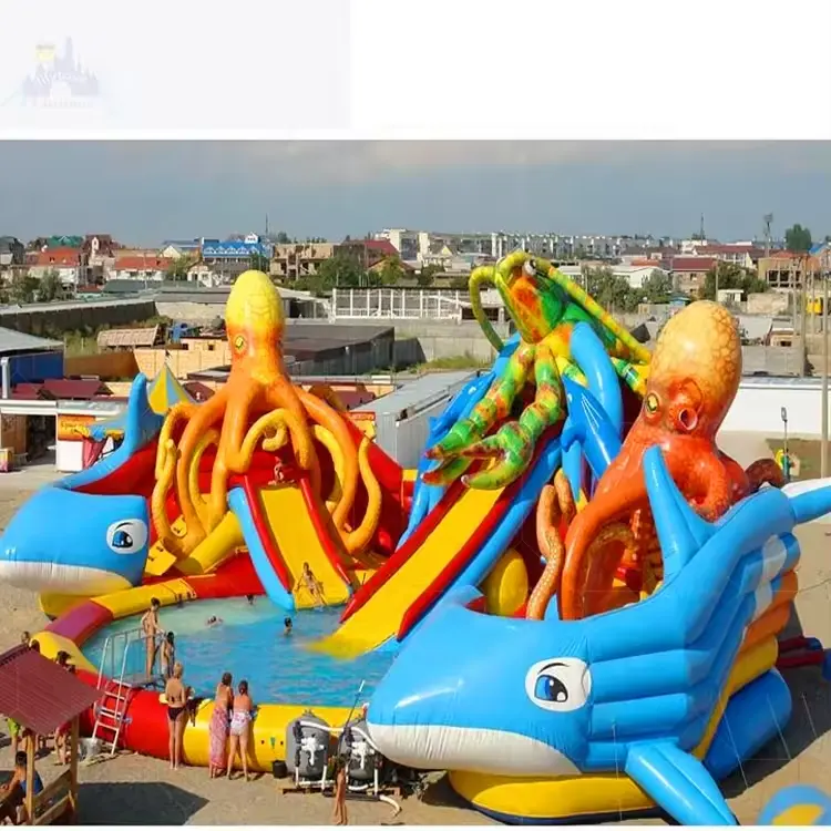 Thương mại Inflatable công viên nước cho trẻ em Inflatable Combo Vòng hồ bơi công viên nước cho vui chơi giải trí