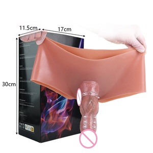 SXXY Silicone Pants Penis Extender Particle Reusable Condom Hollow <b>Dildo</b> Cock Sheath Penis Enlargement Extender Sleeve Sex Toys - Product Image 6