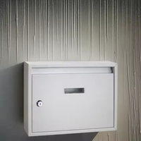 Boîte aux lettres murale intelligente moderne en acier pour extérieur avec revêtement en poudre antivol, étanche et antirouille, boîte à colis et boîte aux lettres