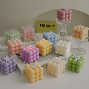 Nueva Llegada: Velas Aromáticas de Lujo Decorativas con Burbujas, en Caja de Regalo Transparente, Hechas a Mano, de Larga Duración, Estéticas para Pascua y Festividades - Product Image 1