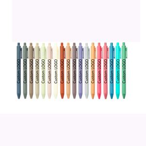 Bolígrafos Retráctiles de Plástico con Logotipo Personalizado, Punta de 1.0 mm, Venta al Por Mayor, con Clic de Goma Suave, Múltiples Colores, para Escritura - Product Image 2