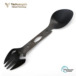 Portable Pure Titanium Cutlery <b>Set</b> for Tour All Seasons Fashionable Compact Lightweight Fork Spoon for Travel Camping Hiking - Product Image 2
