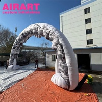 Arche gonflable géante personnalisée à motif gris, portail d'entrée gonflable pour la décoration d'événements sportifs, de courses et de parcs de jeux