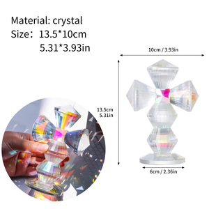 Cruz Decorativa de Cristal de 5.3 Pulgadas, Adornos de Cristal para Mesa, Estante o Escritorio, Cruces para Decoración del Hogar - Product Image 2