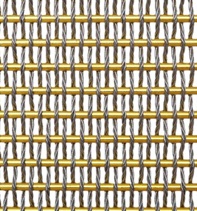 Voilage métallique bicolore or et argent - Écran décoratif moderne en fil métallique pour séparateurs de pièce et intérieurs élégants - Product Image 6