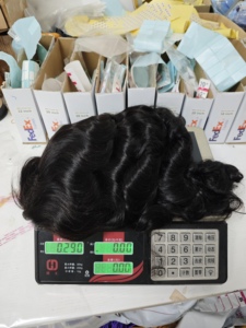 Letsfly $100 Promotion 300% Raw Hair 100% Human Hair 13x4 Lace Full Frontal <b>Wigs</b> 22inch Bouncy Curly 1BT4# 1B99j# Wholesale - Product Image 5