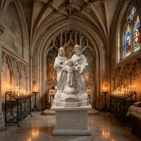 Statue de la Sainte Famille en marbre blanc, sculptée à la main, représentant Marie, Joseph et le Bébé Jésus, sculpture en pierre, statue en marbre, catholique européenne.