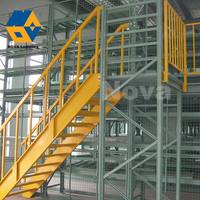 Plate-forme de mezzanine de plancher de grille en acier à plusieurs niveaux résistant système de rayonnage de mezzanine support de palette soutenu support de mezzanine